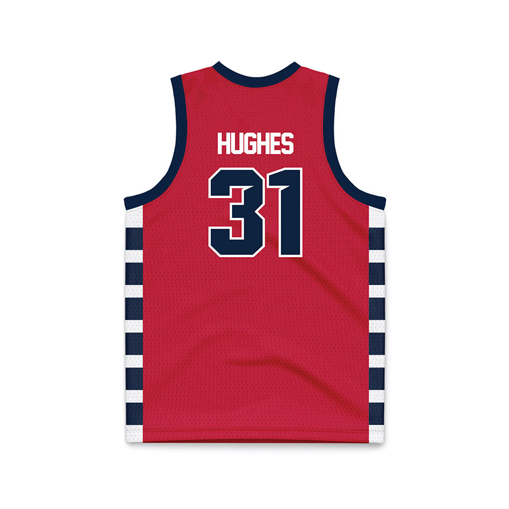 Samford - NCAA Men's Basketball : Joshua Hughes - Red Basketball Jersey