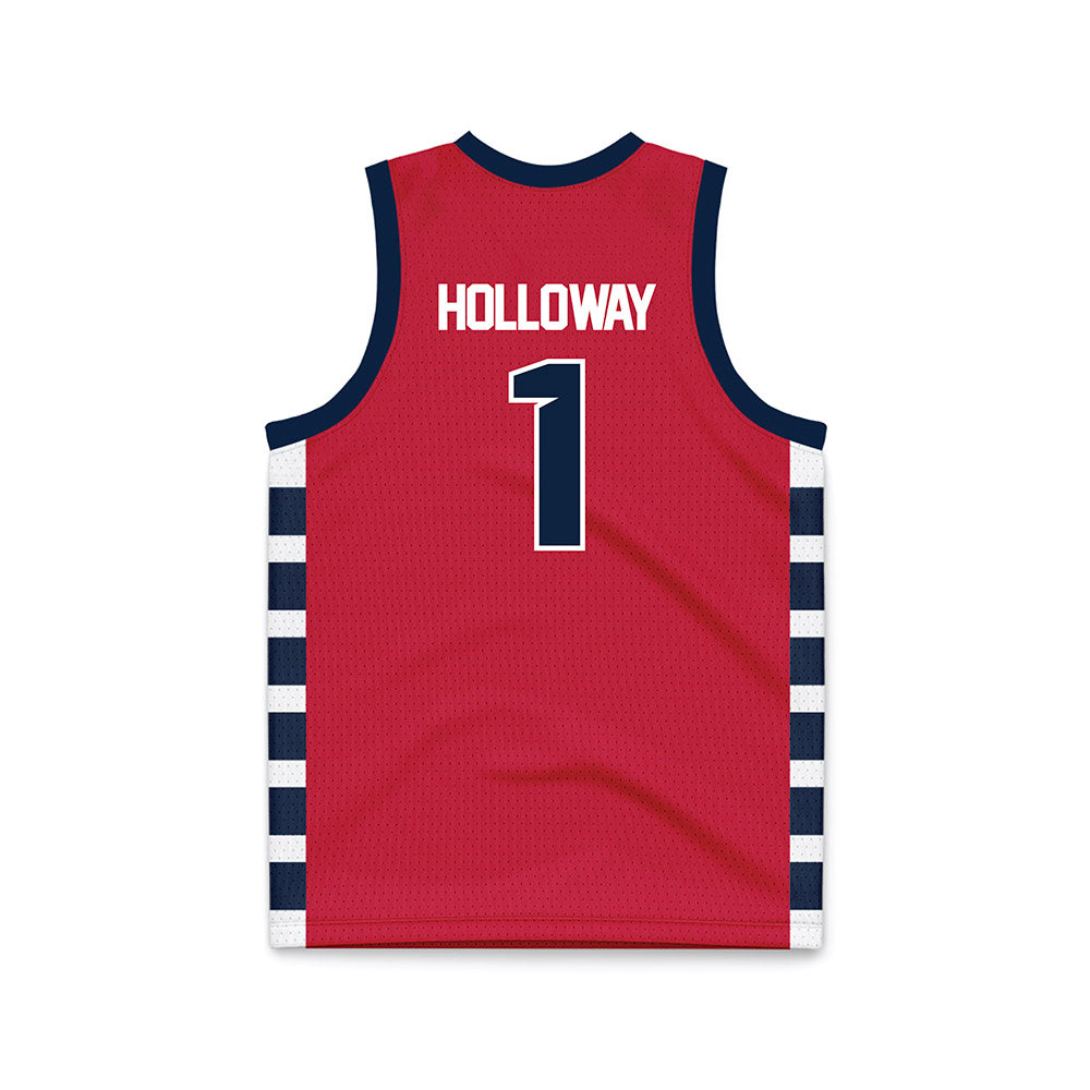 Samford - NCAA Men's Basketball : Joshua Holloway - Red Basketball Jersey