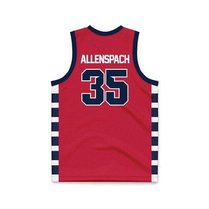 Samford - NCAA Men's Basketball : Riley Allenspach - Red Basketball Jersey