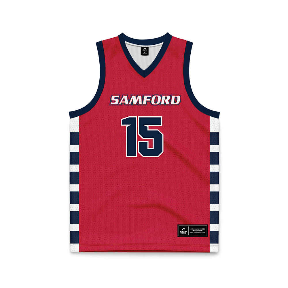 Samford - NCAA Men's Basketball : Grayson Walters - Red Basketball Jersey