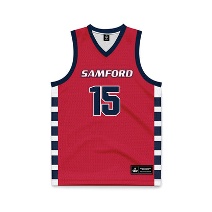 Samford - NCAA Men's Basketball : Grayson Walters - Red Basketball Jersey