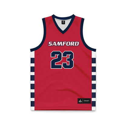 Samford - NCAA Men's Basketball : Caleb Harrison - Red Basketball Jersey