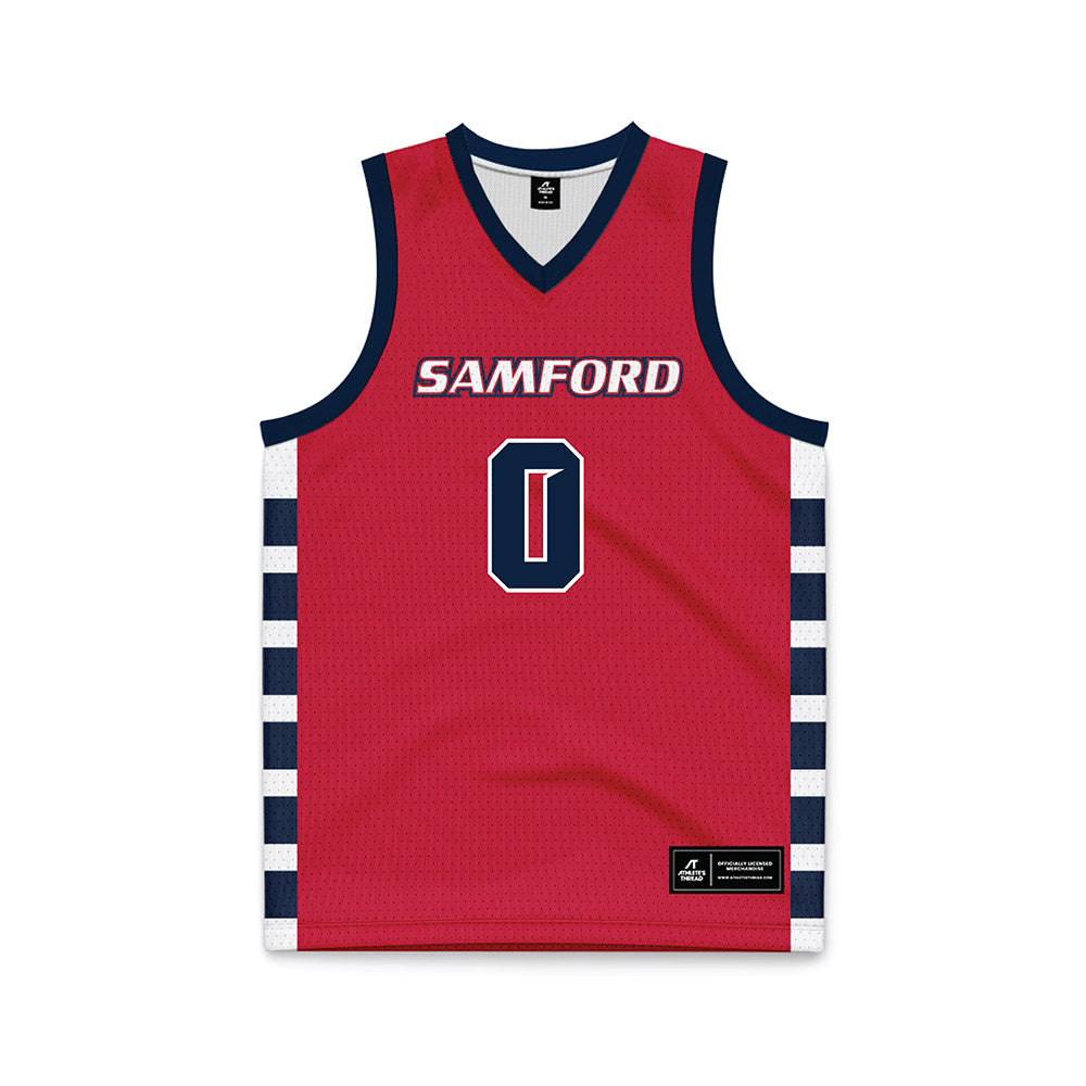 Samford - NCAA Men's Basketball : Isaiah Campbell-Finch - Red Basketball Jersey-0