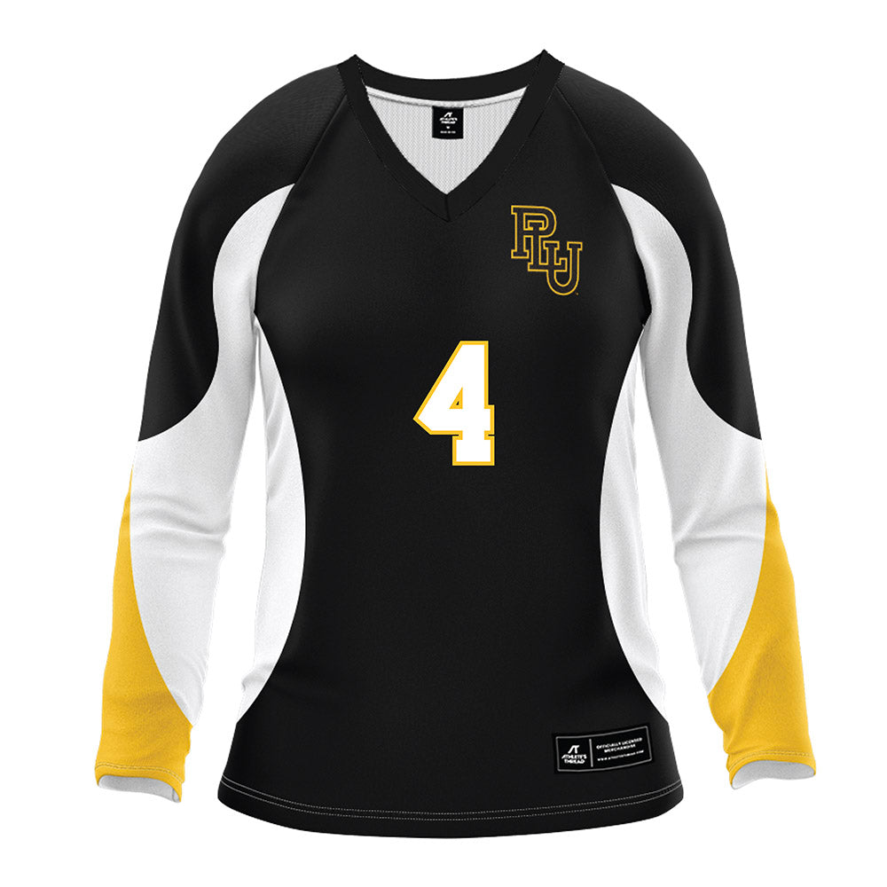 PLU - NCAA Women's Volleyball : Jetaime Paio - Black Volleyball Jersey-0
