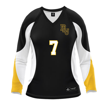 PLU - NCAA Women's Volleyball : Audrey Hansma - Black Volleyball Jersey-0