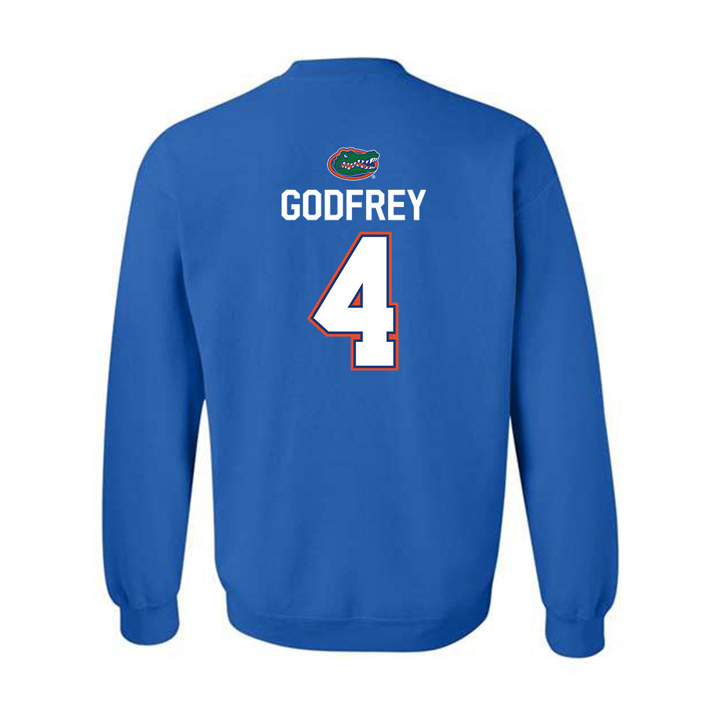 Florida - NCAA Women's Basketball : Knisha Godfrey - Sports Shersey Crewneck Sweatshirt-1