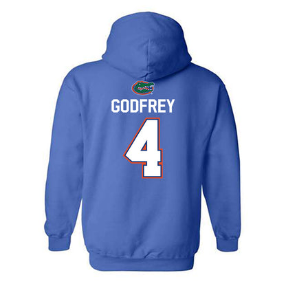 Florida - NCAA Women's Basketball : Knisha Godfrey - Sports Shersey Hooded Sweatshirt-1