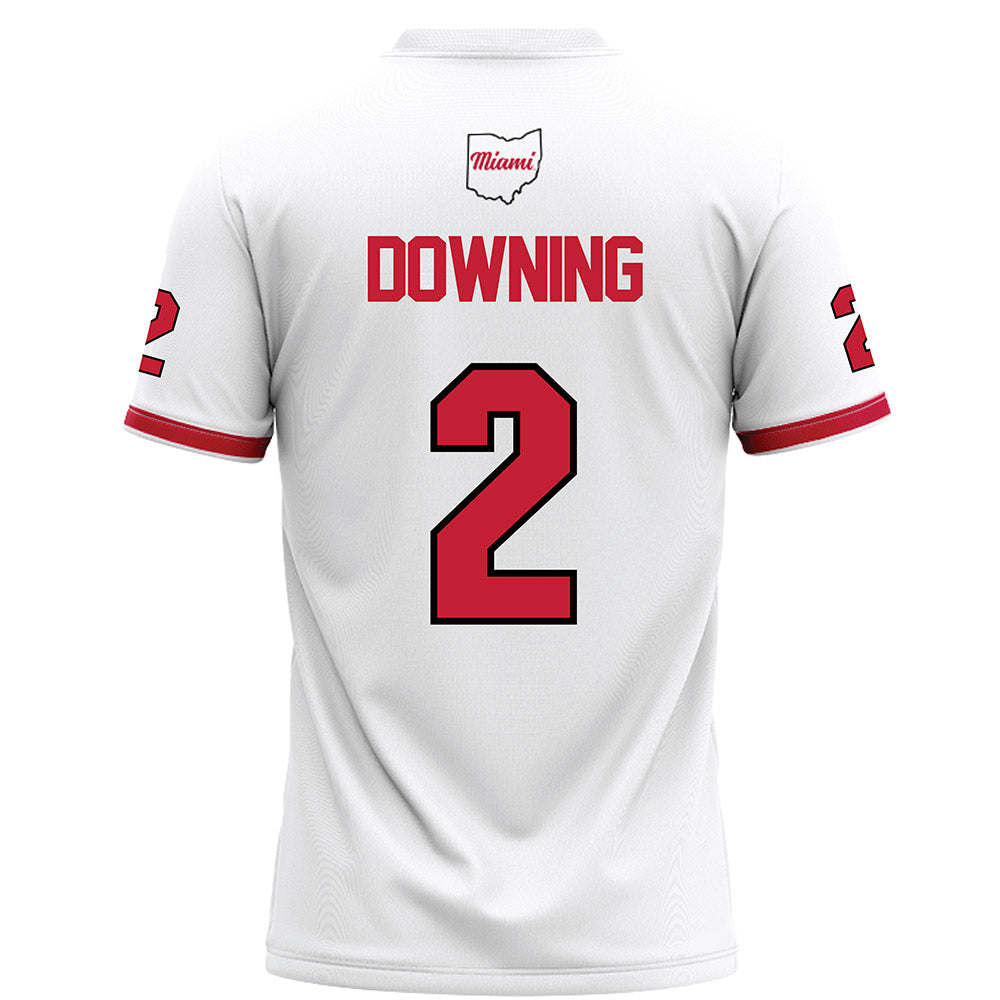 Miami of Ohio - NCAA Football : Dylan Downing - White Football Jersey
