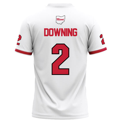 Miami of Ohio - NCAA Football : Dylan Downing - White Football Jersey