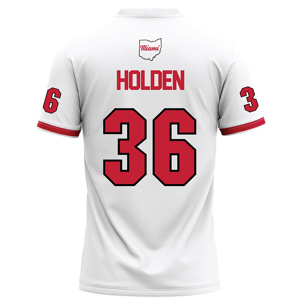 Miami of Ohio - NCAA Football : Carter Holden - White Football Jersey-1