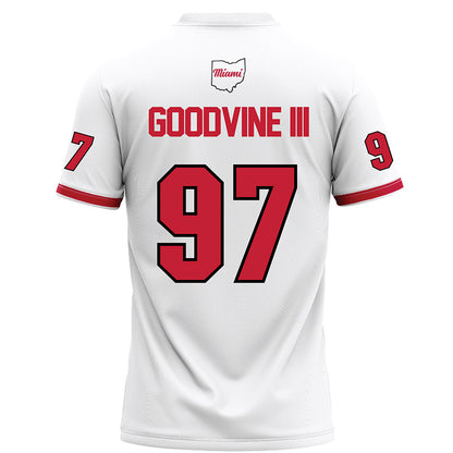 Miami of Ohio - NCAA Football : William Goodvine III - White Football Jersey-1