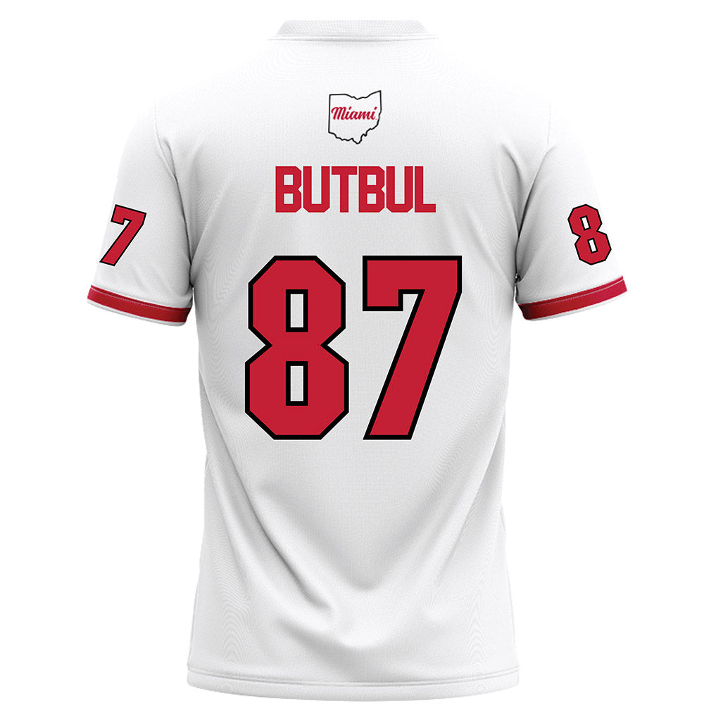 Miami of Ohio - NCAA Football : Noam Butbul - White Football Jersey-1