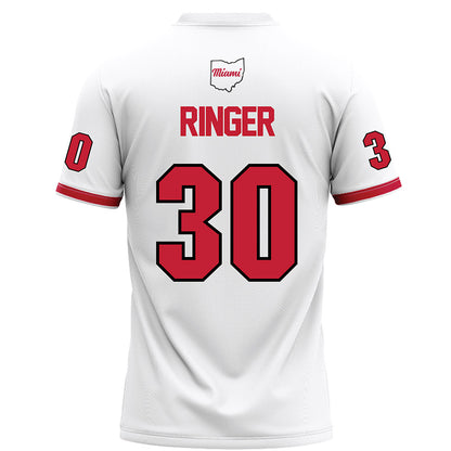 Miami of Ohio - NCAA Football : Josh Ringer - White Football Jersey-1