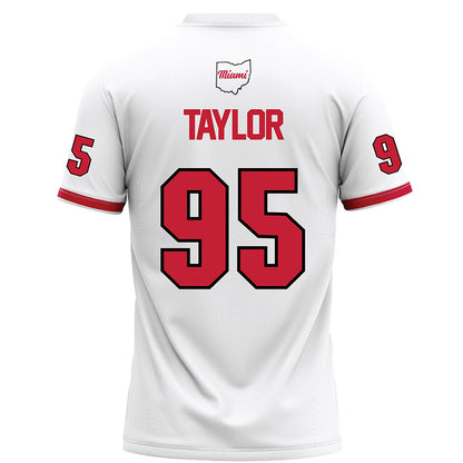 Miami of Ohio - NCAA Football : Aariz Taylor - White Football Jersey-1