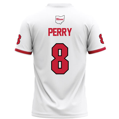 Miami of Ohio - NCAA Football : Kam Perry - White Football Jersey-1