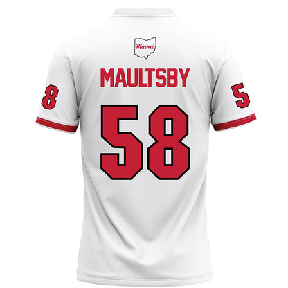 Miami of Ohio - NCAA Football : Gray Maultsby - White Football Jersey-1
