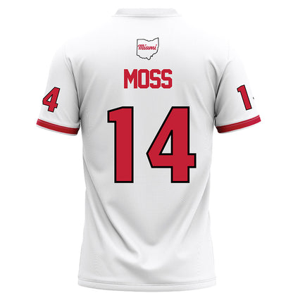 Miami of Ohio - NCAA Football : Khory Moss - White Football Jersey-1