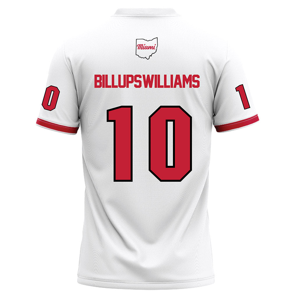 Miami of Ohio - NCAA Football : Lynel Billups-Williams - White Football Jersey-1