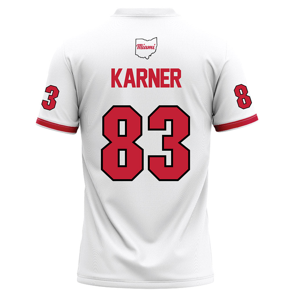Miami of Ohio - NCAA Football : Eric Karner - White Football Jersey-1