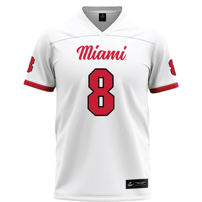 Miami of Ohio - NCAA Football : Kam Perry - White Football Jersey-0