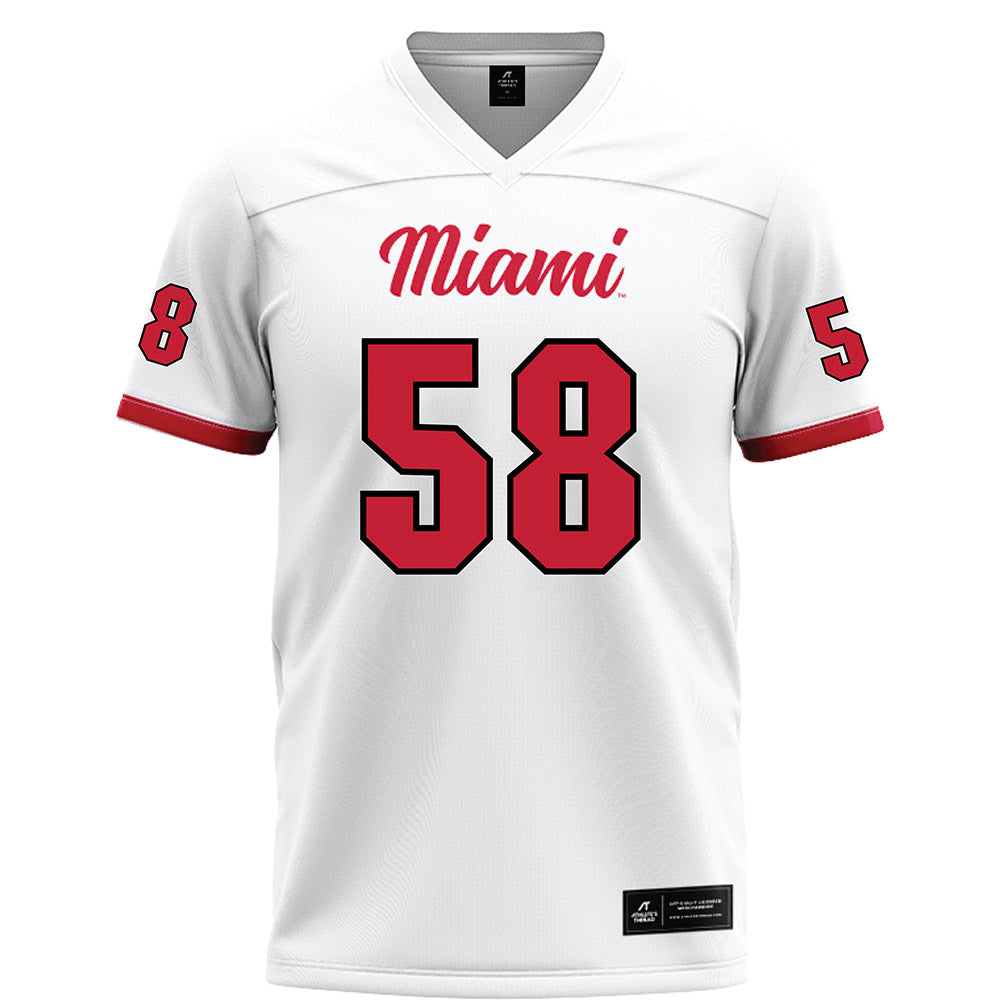 Miami of Ohio - NCAA Football : Gray Maultsby - White Football Jersey-0