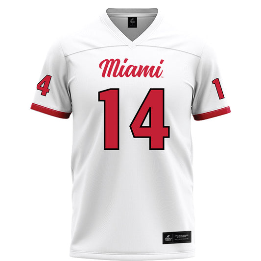 Miami of Ohio - NCAA Football : D'Shawntae Jones - White Football Jersey-0