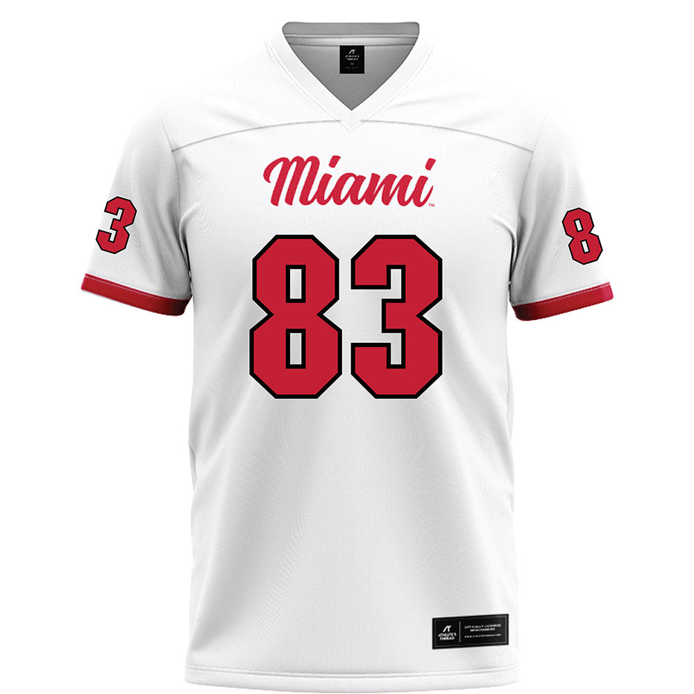Miami of Ohio - NCAA Football : Eric Karner - White Football Jersey-0
