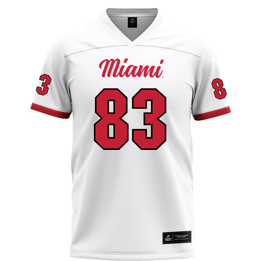 Miami of Ohio - NCAA Football : Eric Karner - White Football Jersey-0