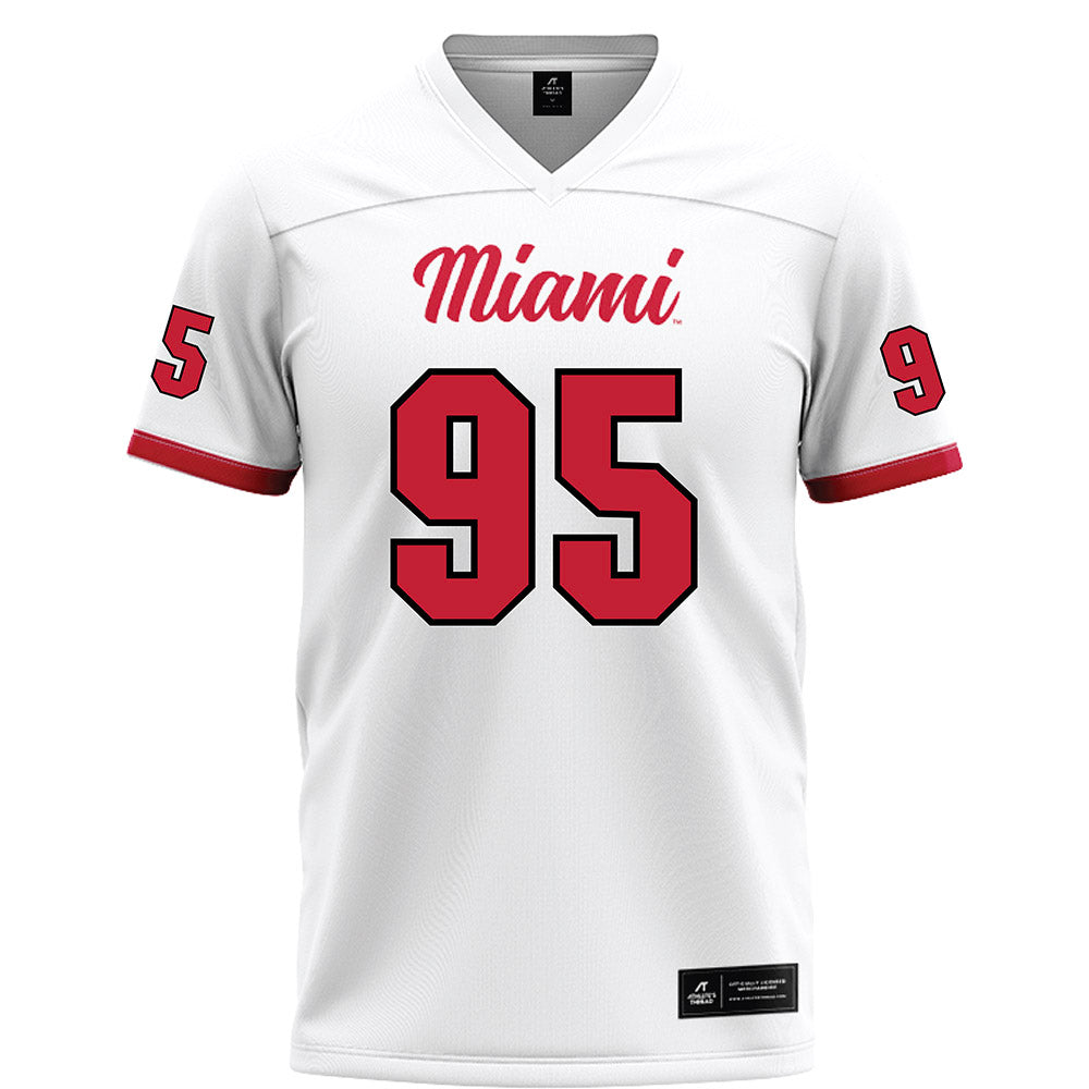 Miami of Ohio - NCAA Football : Aariz Taylor - White Football Jersey-0
