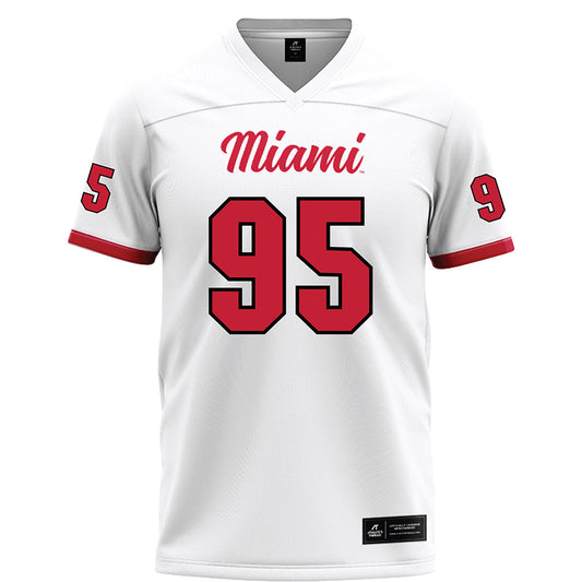 Miami of Ohio - NCAA Football : Aariz Taylor - White Football Jersey-0