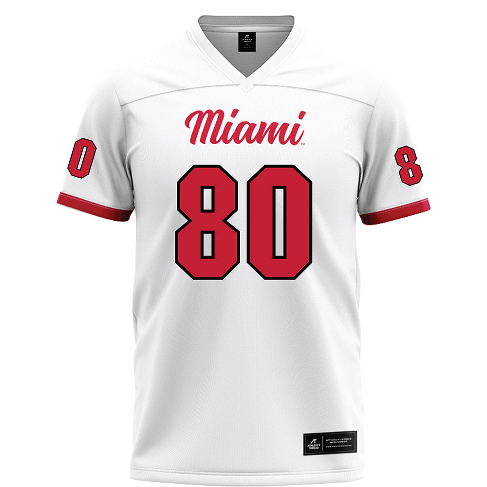 Miami of Ohio - NCAA Football : Michael Parrish - White Football Jersey-0
