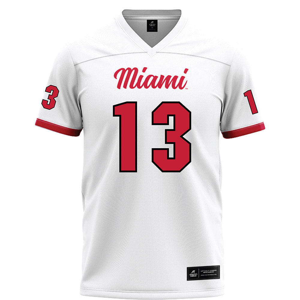 Miami of Ohio - NCAA Football : Thomas Gotkowski - White Football Jersey-0