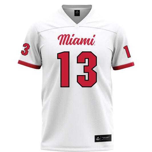 Miami of Ohio - NCAA Football : Thomas Gotkowski - White Football Jersey-0