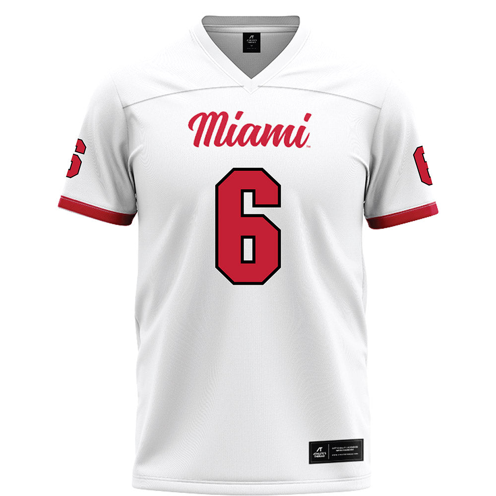 Miami of Ohio - NCAA Football : Jordan Brunson - White Football Jersey-0