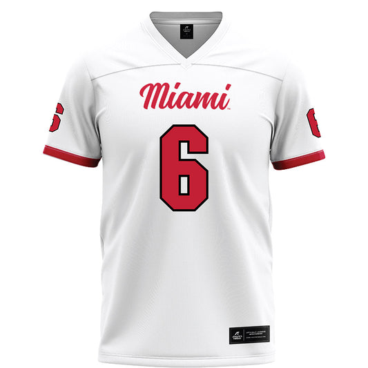 Miami of Ohio - NCAA Football : Jordan Brunson - White Football Jersey-0