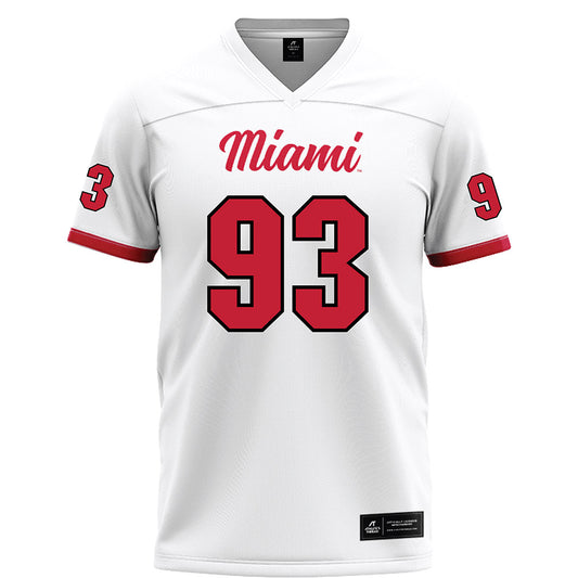 Miami of Ohio - NCAA Football : Logan Howell - White Football Jersey-0