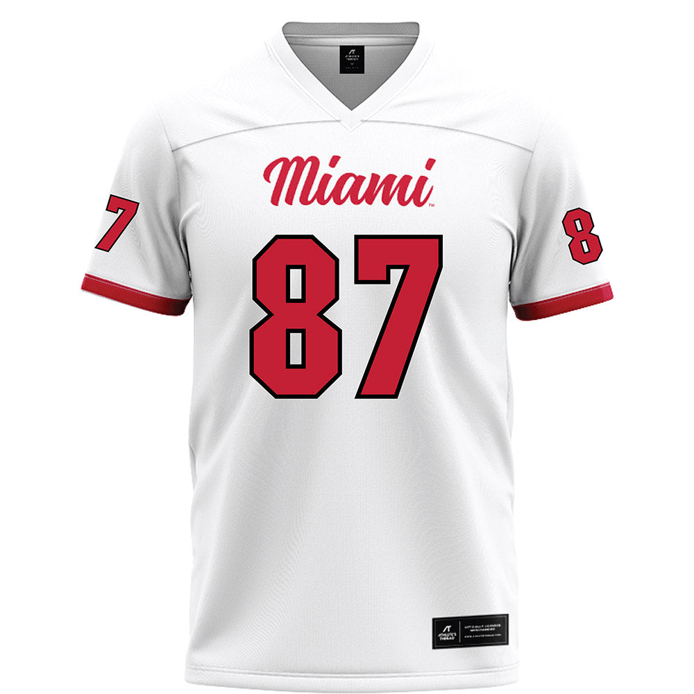 Miami of Ohio - NCAA Football : Noam Butbul - White Football Jersey-0