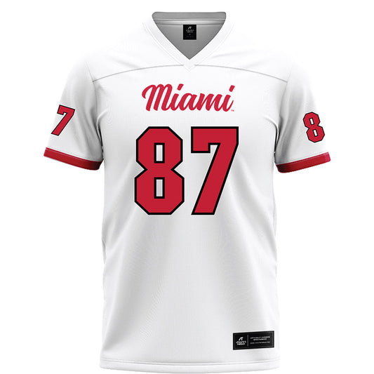 Miami of Ohio - NCAA Football : Noam Butbul - White Football Jersey-0