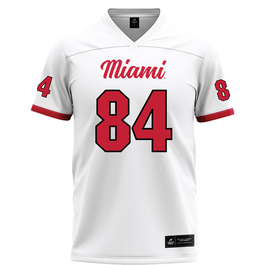 Miami of Ohio - NCAA Football : Cole Weaver - White Football Jersey-0