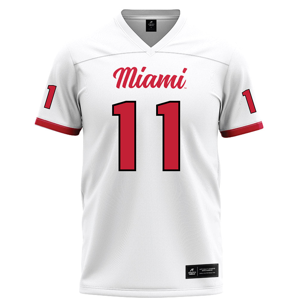 Miami of Ohio - NCAA Football : Noah Ehrlich - White Football Jersey-0