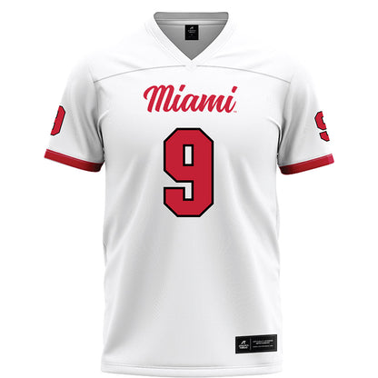 Miami of Ohio - NCAA Football : Javon Hammonds - White Football Jersey-0