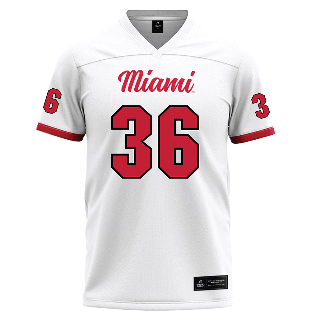 Miami of Ohio - NCAA Football : Carter Holden - White Football Jersey-0