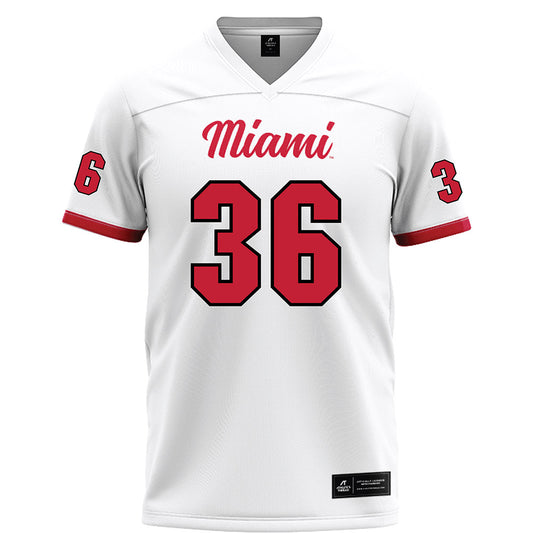 Miami of Ohio - NCAA Football : Carter Holden - White Football Jersey-0