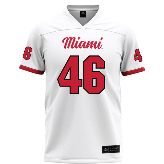 Miami of Ohio - NCAA Football : Luke Myers - White Football Jersey-0