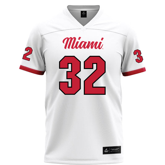 Miami of Ohio - NCAA Football : James Schott - White Football Jersey-0