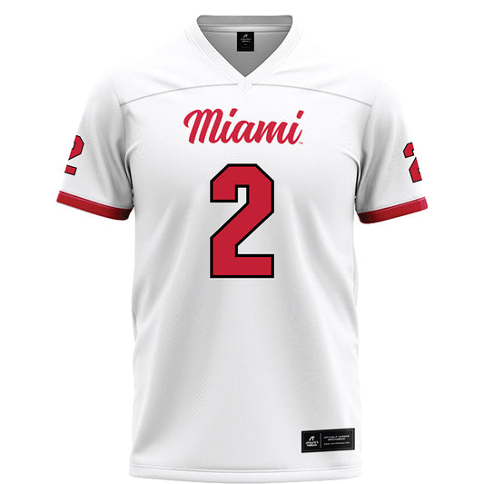 Miami of Ohio - NCAA Football : Dylan Downing - White Football Jersey