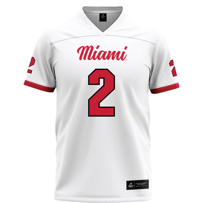 Miami of Ohio - NCAA Football : Devin Bell - White Football Jersey-0