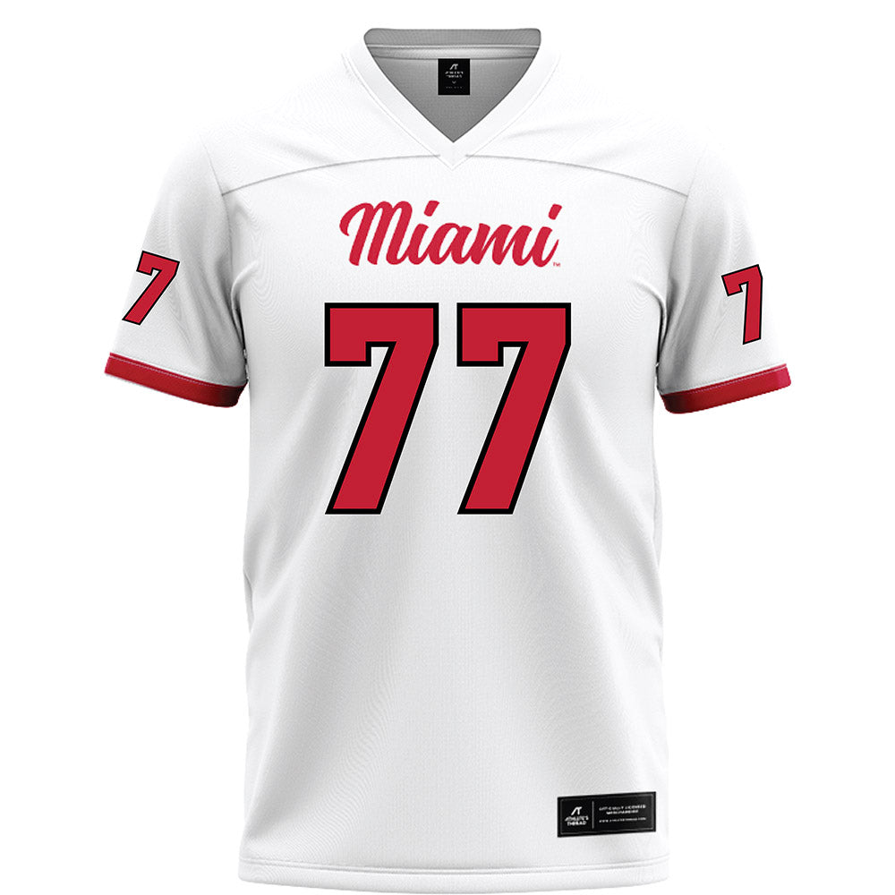 Miami of Ohio - NCAA Football : Austin Uke - White Football Jersey-0