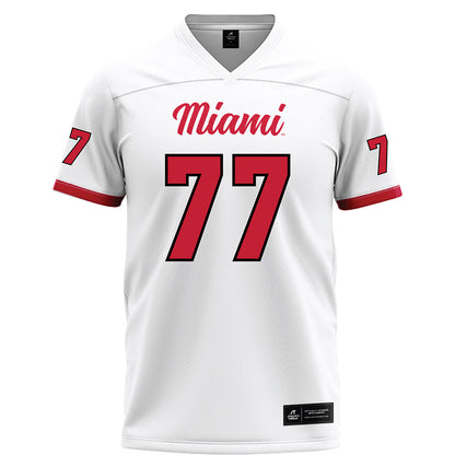 Miami of Ohio - NCAA Football : Austin Uke - White Football Jersey-0