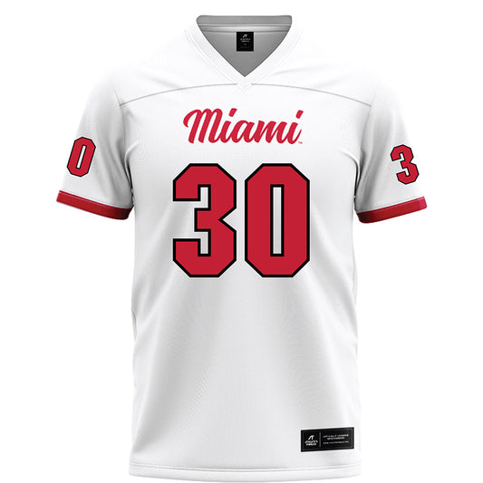 Miami of Ohio - NCAA Football : Josh Ringer - White Football Jersey-0
